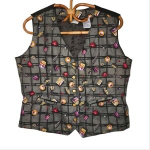 Vintage Golf club print vest